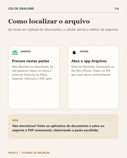 Passo 2, tela 7 de 8